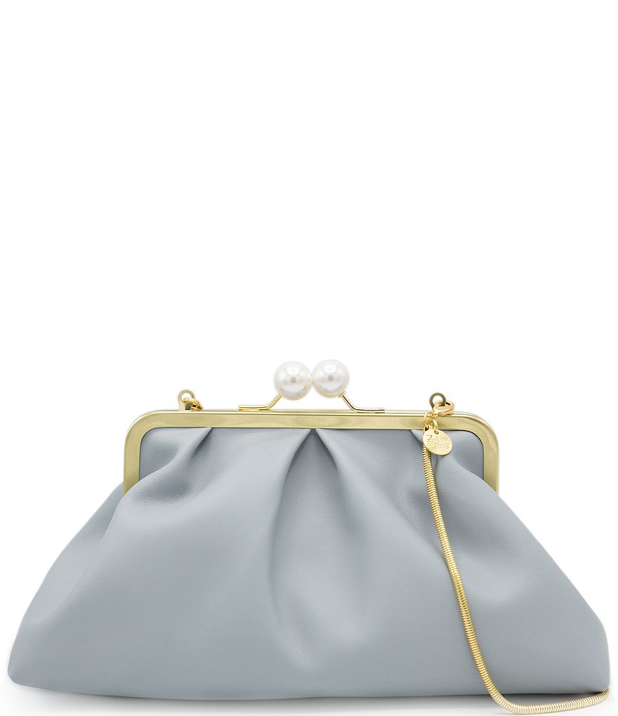 ZAC Zac Posen Lacey Soft Frame Pearl Clutch