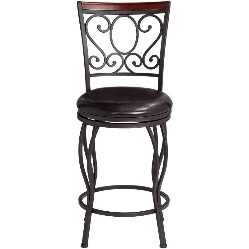 55 Downing Street Alberta 24" High Swivel Counter Stools Set of 2