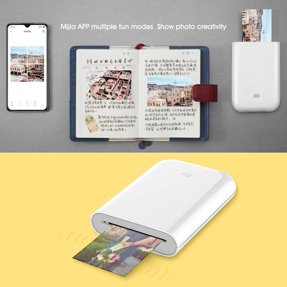 Xiaomi Zink Portable Photo Pocket Printer AR Printer 400dpi With DIY Share 500mAh Mini Picture Printer