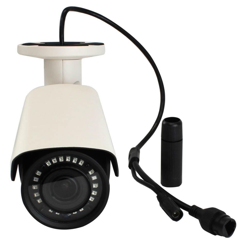 GW Security 8.0MP 4K (3840x2160) Sony CMOS 2.8-12mm 4X Optical Zoom Motorized AutoFocus Waterproof Onvif H.265 8MP Bullet PoE IP Camera, 120FT IR Night Vision