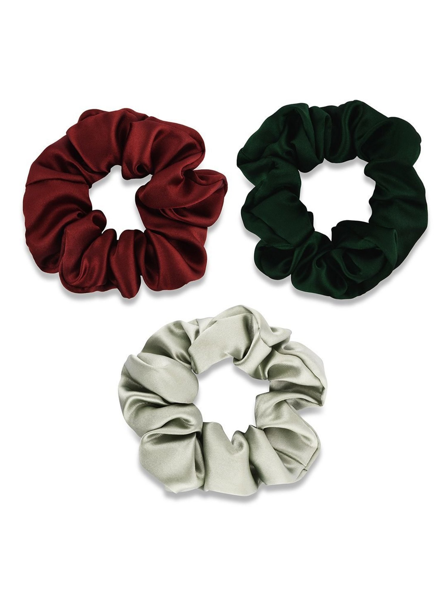 ToniQ White Printed Ponytail Holder Scrunchie