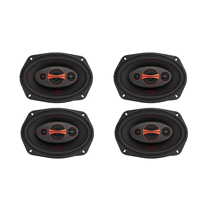 DS18 DS18-GEN-X6.9 Car Stereo GEN X 6 x 9 Inch 4 Way Coaxial Speaker with 180 Watt MAX, 60 Watt RMS, and 4 Ohm for Car Audio Sound System (4 Speakers)