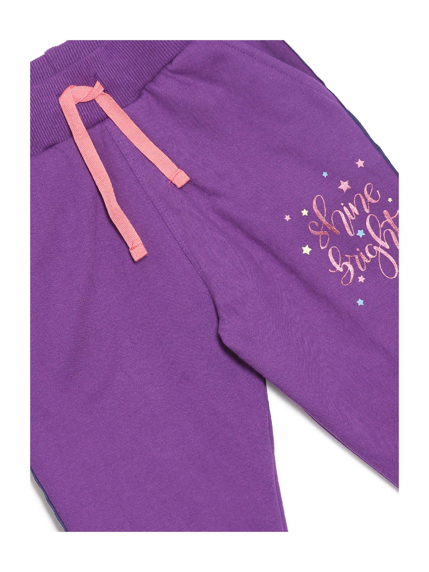 METTLE Girls Navy Solid Joggers