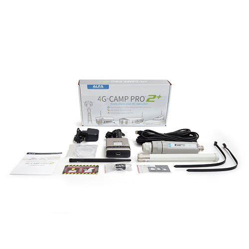 Alfa 4G Camp Pro 2+ Cellular 4G Data Booster Kit- R36AH + Tube-U4Gv2 + AOA-4G-5AM Antenna