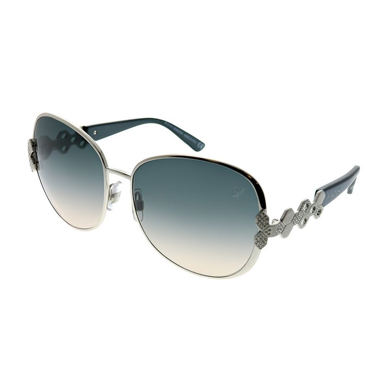 Swarovski SK0073 16B Womens Square Sunglasses Silver 58mm