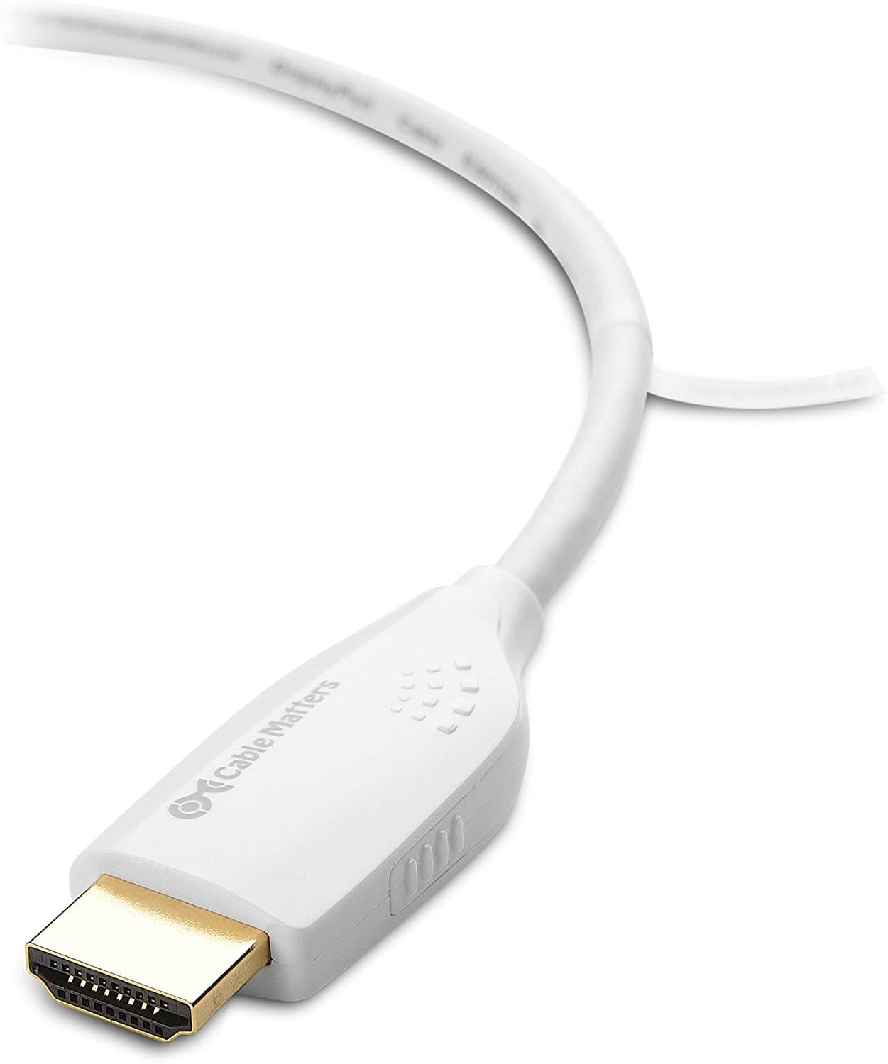 Cable Matters Mini DisplayPort to HDTV Cable in White 3 Feet - Thunderbolt and Thunderbolt 2 Port Compatible