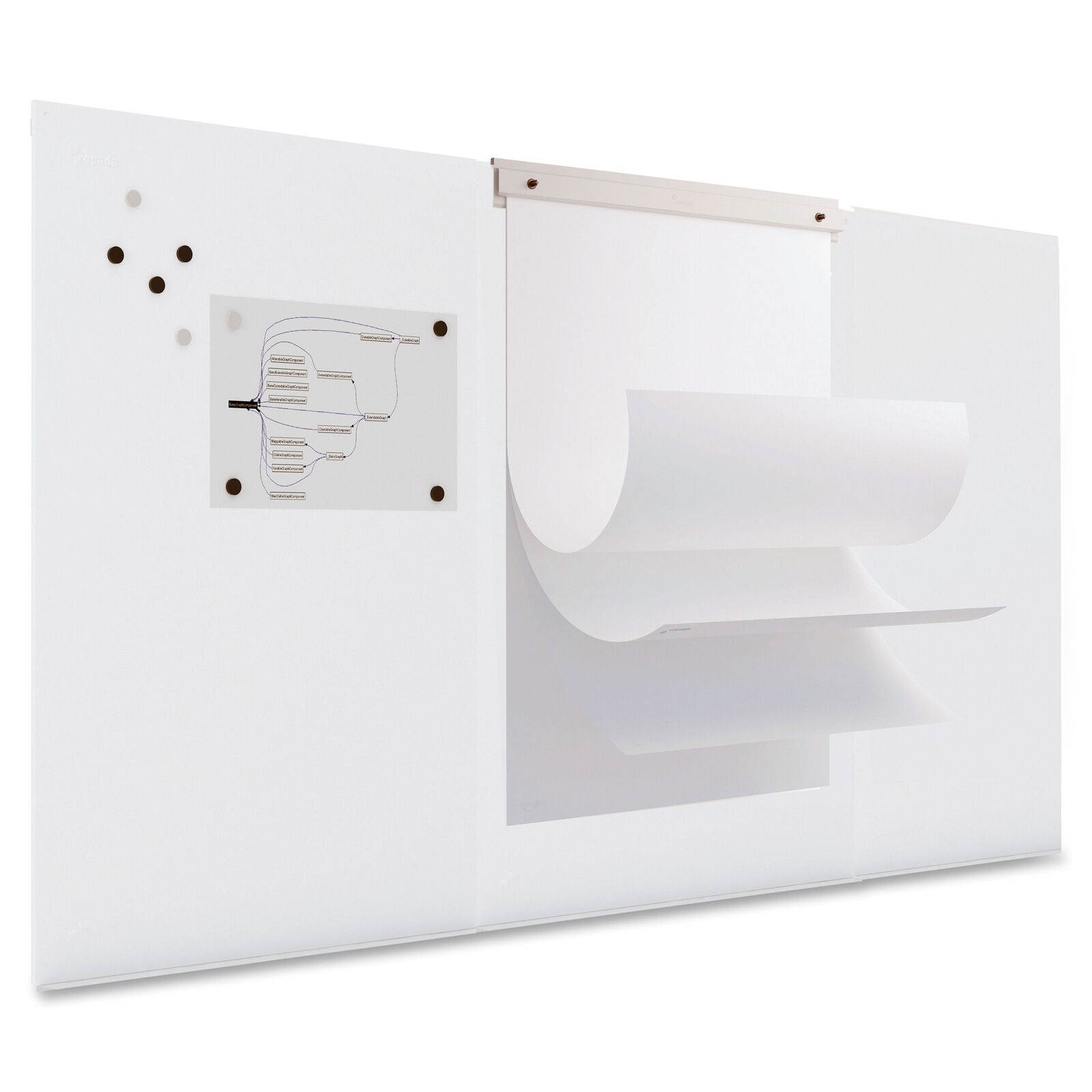 Mastervision Tile Whiteboard - 58.27" Width X 38.58" Height - White - Frame -