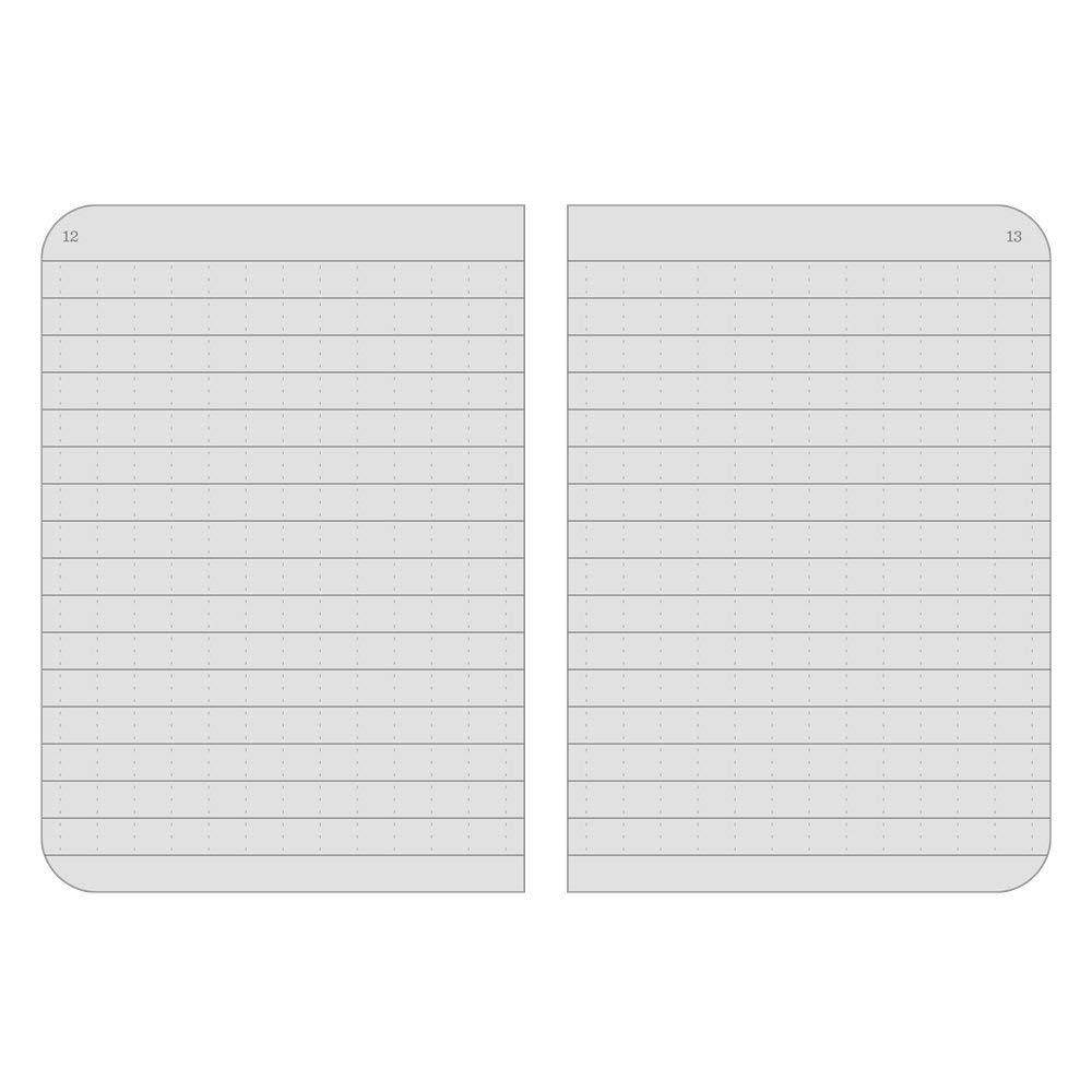 Rite in the Rain Weatherproof Mini-Stapled Notebook, 3 1/4" x 4 5/8", Black Cover, Universal Pattern, 3 Pack (No. 771FX-M)