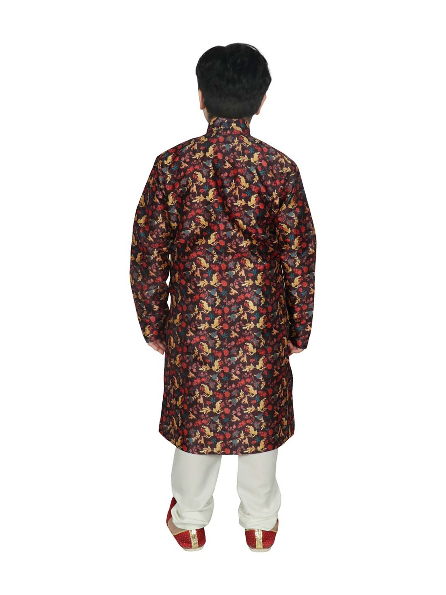 SG Yuvraj Kids Black Printed Kurta Set