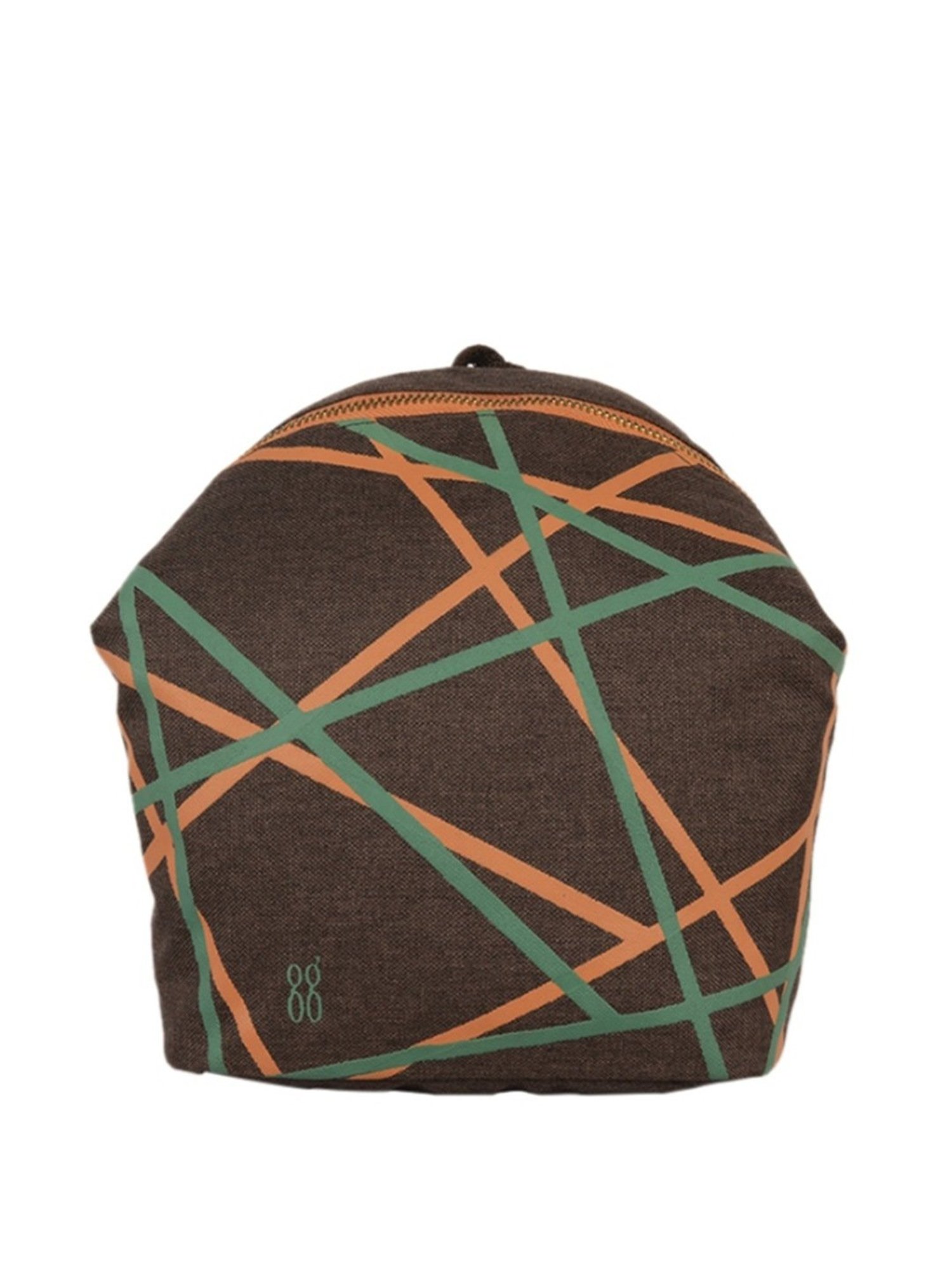 Baggit Brown Printed Medium Backpack