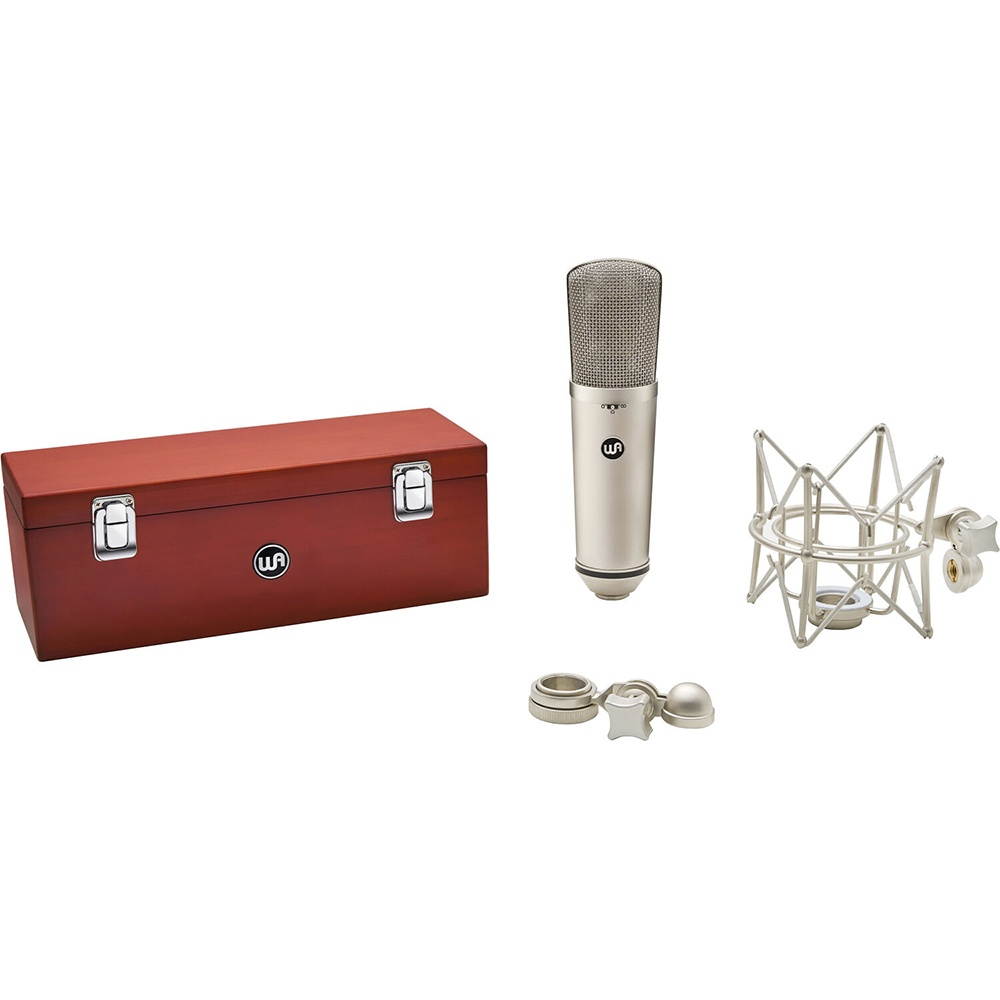 Warm Audio WA-87 R2 Large Diaphragm Condenser Microphone (Nickel) Bundle with Reflection Filter & Mic Stand