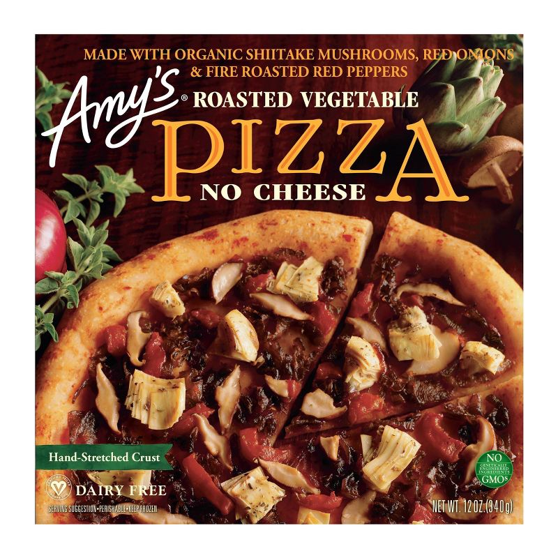 Amy's Roasted Vegetable No Cheese Frozen Pizza - 12oz