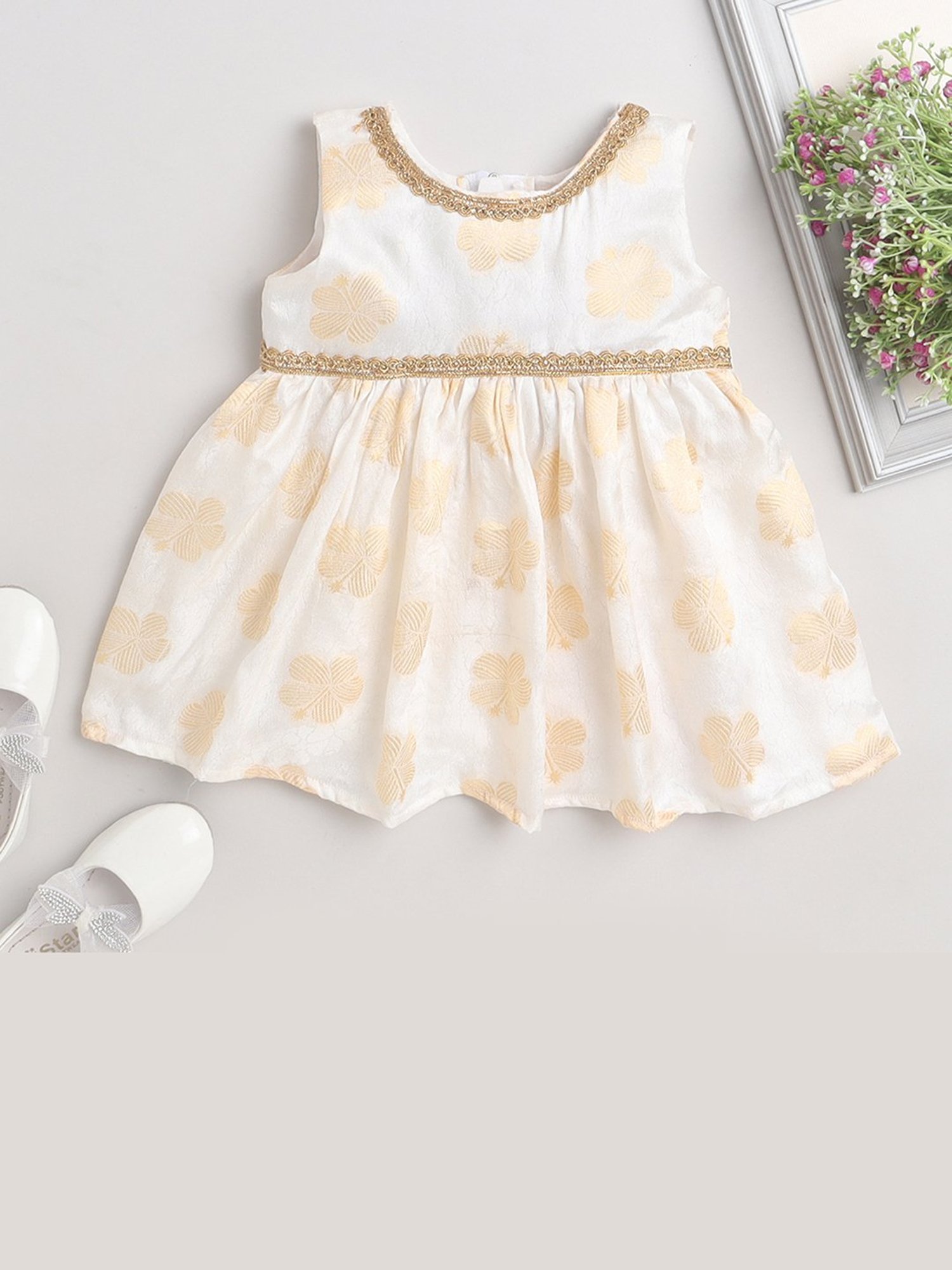 Pink Chick Kids Navy Solid Party Gowns