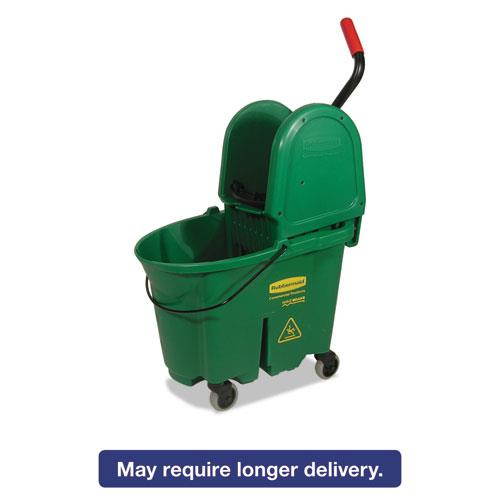 Mop Bucket and Wringer,8.75 gal.,Green RUBBERMAID FG757888GRN
