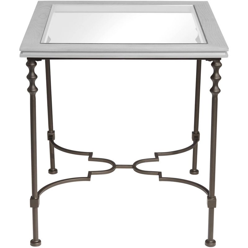 55 Downing Street Sheffield 22" Wide Bronze Distressed Wood End Table