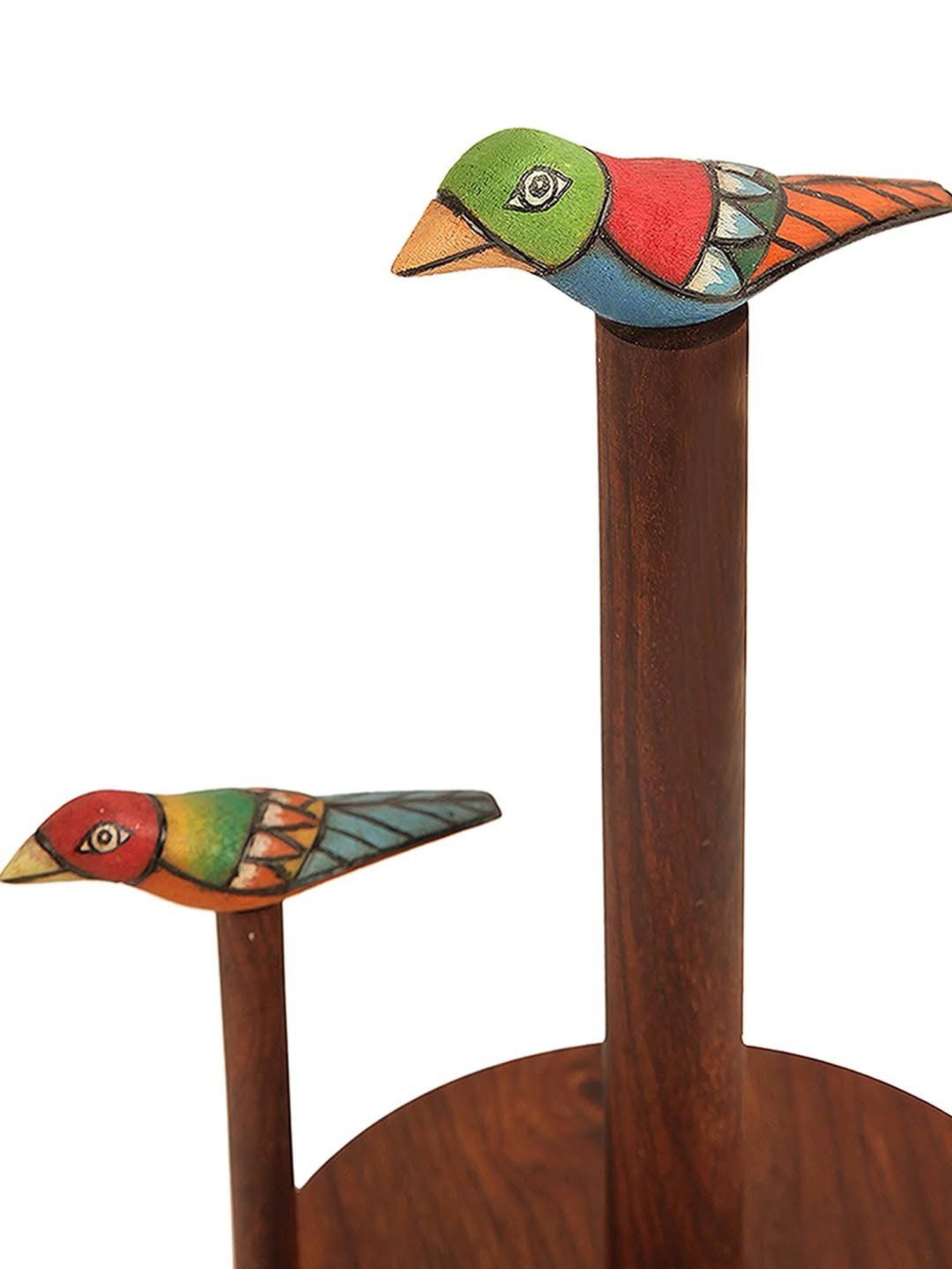 ExclusiveLane The Dancing Peacock Brown Sheesham Wood Napkin Holder - Set of 1