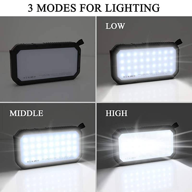 Charger Power Bank 25000mAh, 36 LEDs Emergency Portable Battery Charger with 3 Output Ports External Battery Pack Camping Accessories Phone Charger for Cell Phones