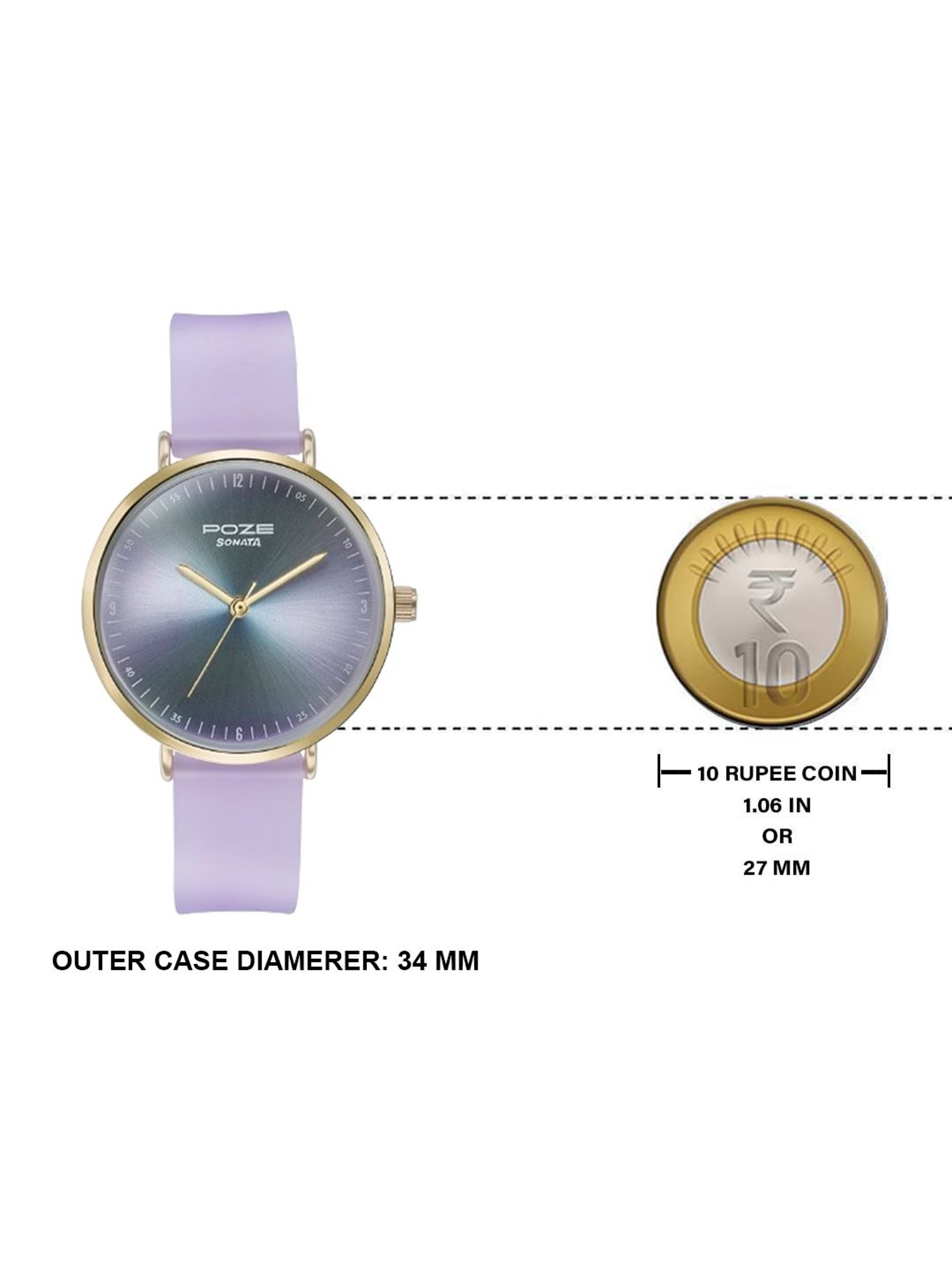 Sonata Poze 3.0 SP80090YP01W Analog Watch for Women