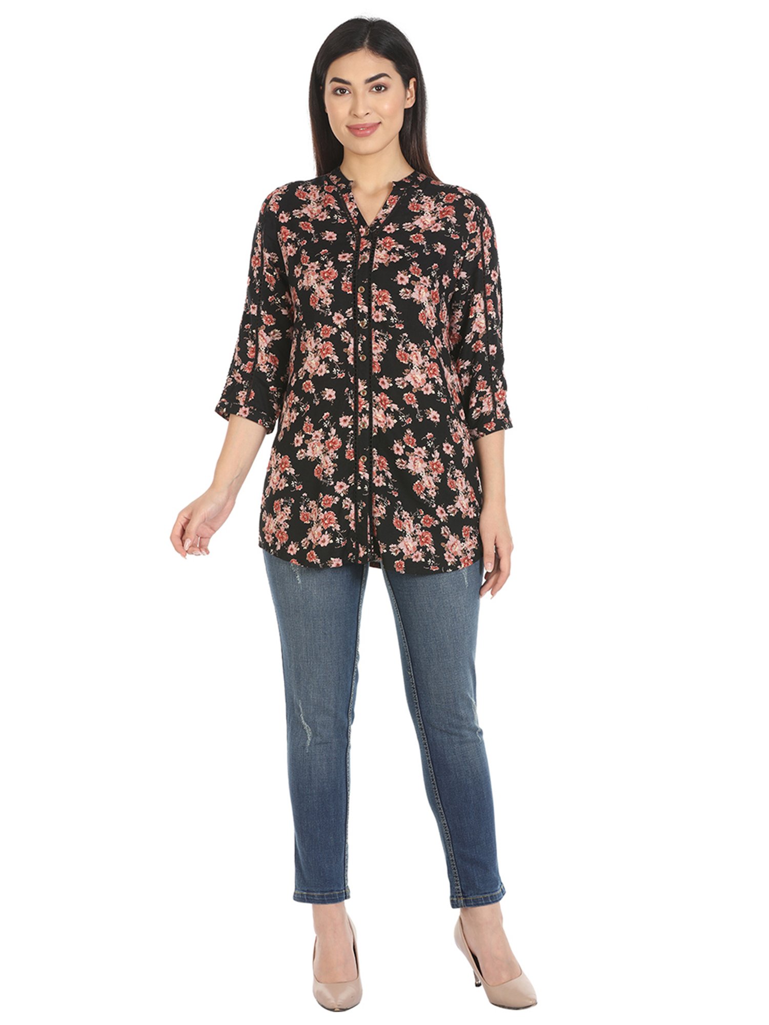 Mustard Black Printed Shirt