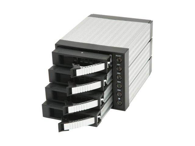 iStarUSA BPU-340SATA-RED 3x5.25" to 4x3.5" SAS/SATA 6.0 Gb/s Hot-Swap Cage