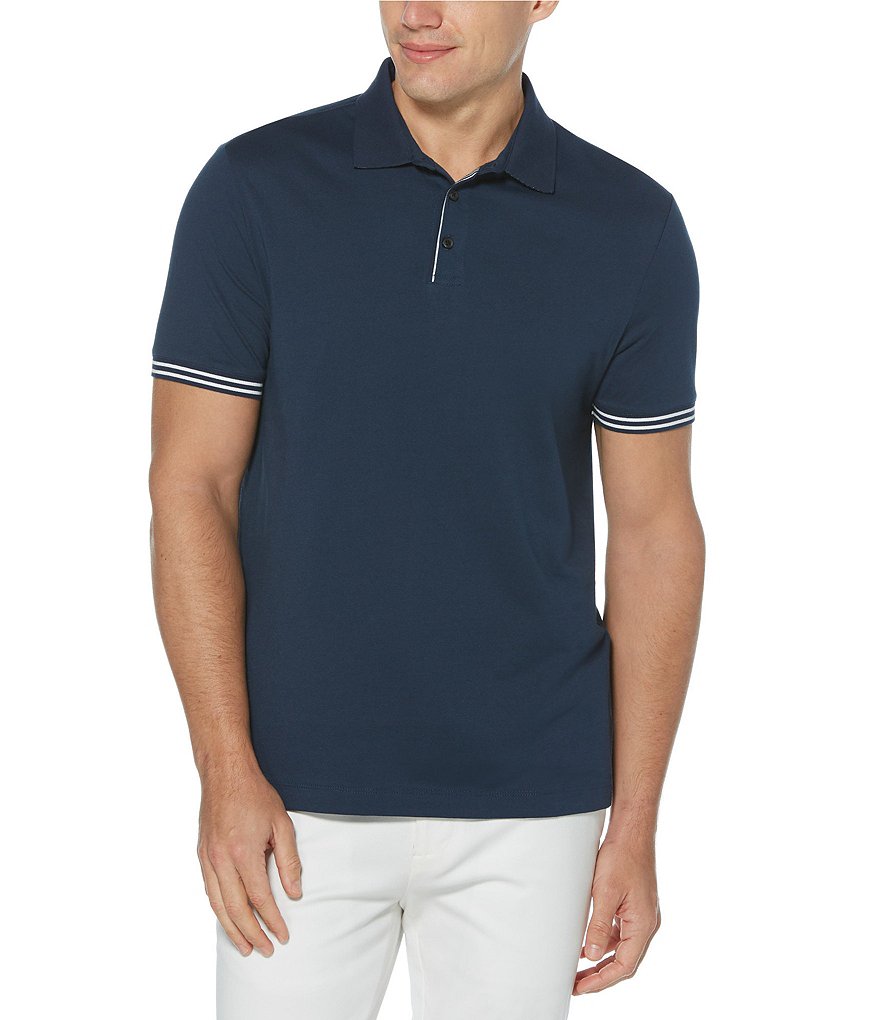 Perry Ellis Big & Tall Iconic Performance Stretch Short-Sleeve Polo Shirt