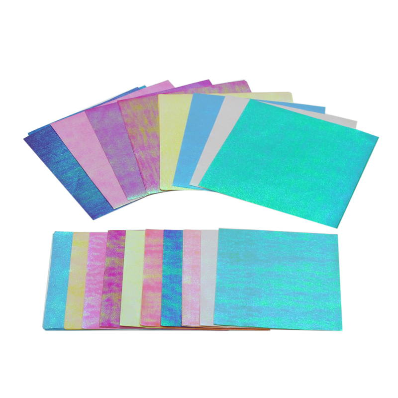 50Pcs/Set Square Origami Paper Single Sided Solid Color Shining Papers DIY Kids Folded Paper Craft Scrapbooking Decor 20/25cm