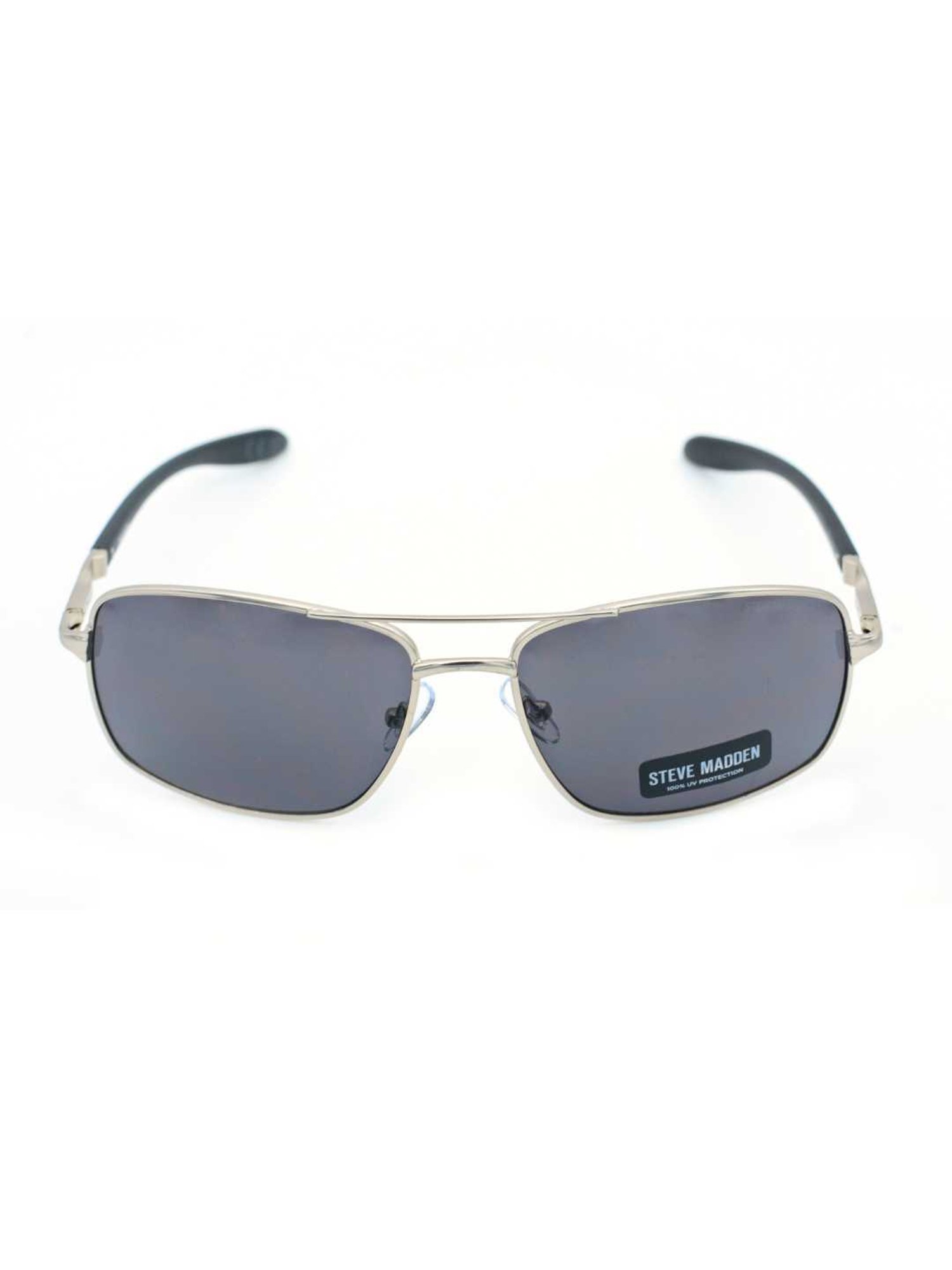 STEVE MADDEN Silver Oversize Irregular Sunglasses for Men