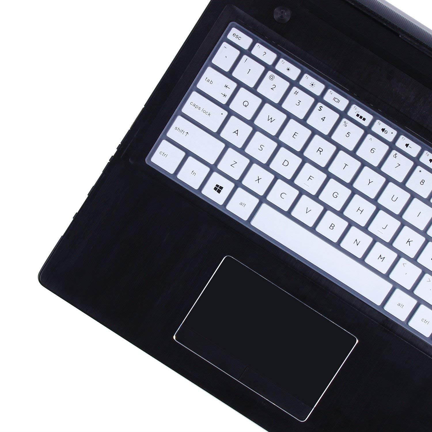 Keyboard Cover for 15.6" HP Pavilion X360 15-BR075NR 15M-BP011DX 15M-BP012DX 15M-BP111DX 15M-BP112DX 15M-BQ021DX 15M-BQ121DX, HP Pavilion 15-CB 15-CC 15-CD 15-CH 15-BW 15-BS Series, White