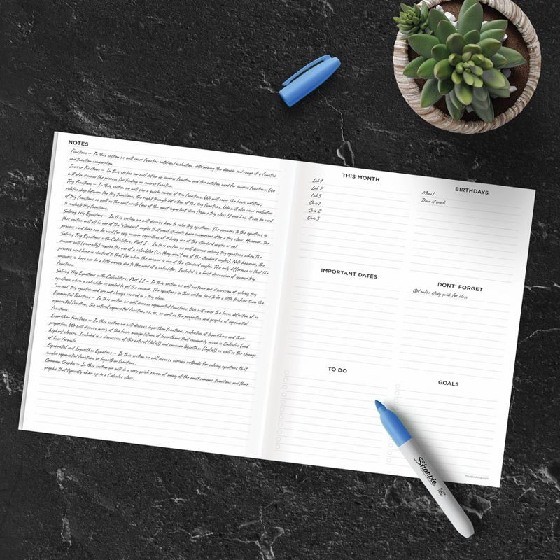 Undated Teacher Planner 8.5" x 11" Large Weekly Lesson Plan Book Botanical Floral - TF Publishing