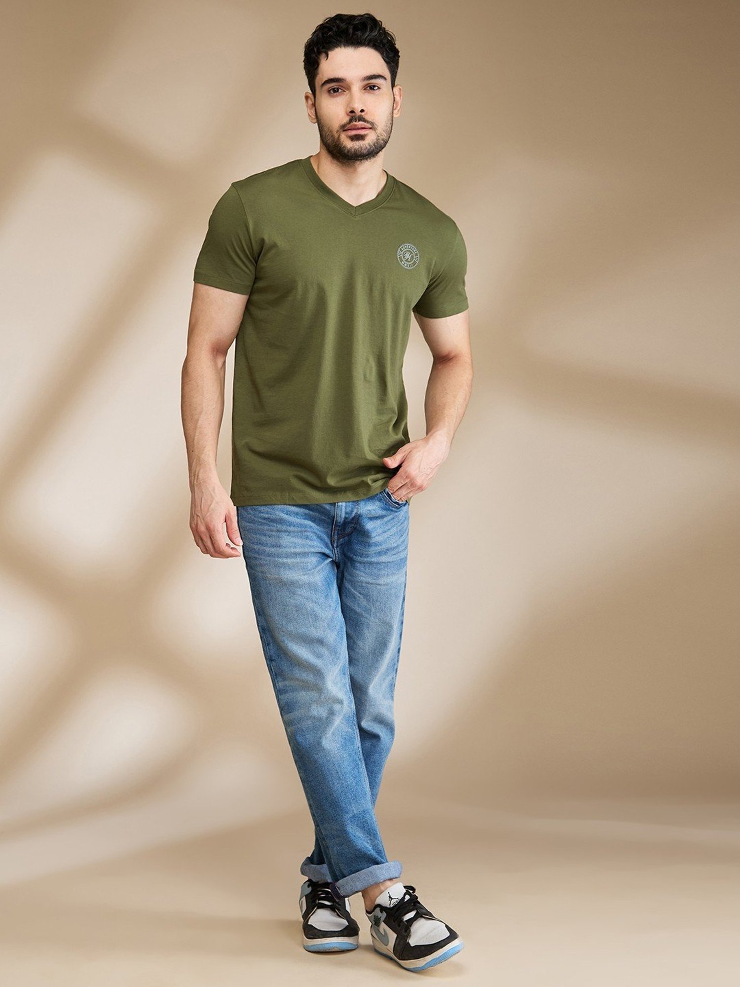 Being Human Dark Green Regular Fit T-Shirt