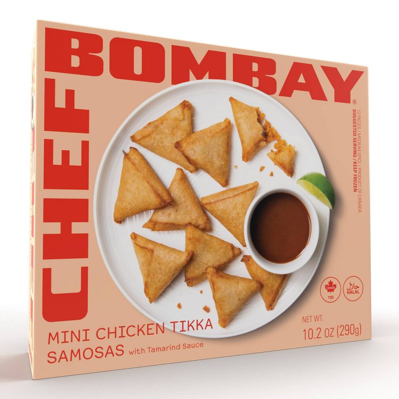 Chef Bombay Frozen Mini Chicken Tikka Samosas - 10.2oz