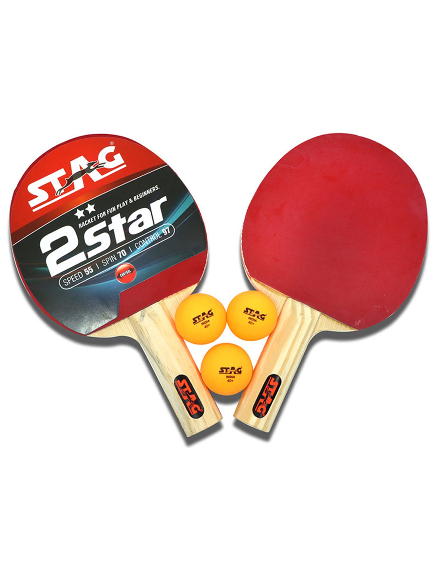 Stag Global 2 Star Table Tennis Kit (Multicolor) Size - 26x15
