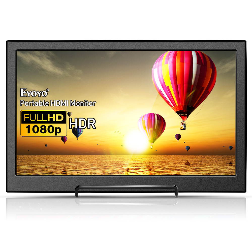 Eyoyo Portable HDMI Gaming Monitor 13.3" inch IPS Dual HDMI Display compatible with Raspberry pi Screen 1920x1080 Resolution Support 4K HDMI Input w/Built-in Speakers