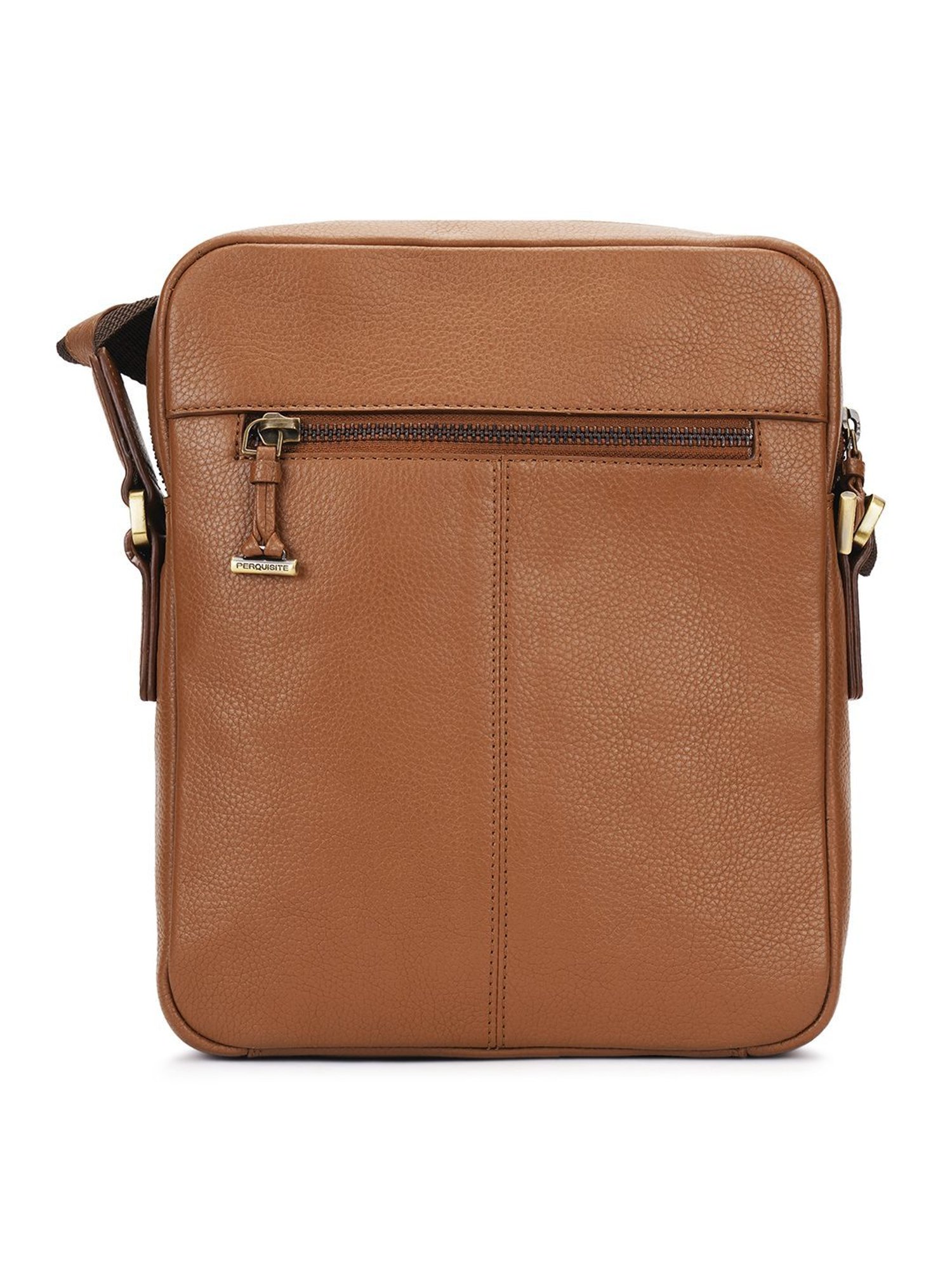 PERQUISITE MARK Brown Solid Medium Cross Body Bag