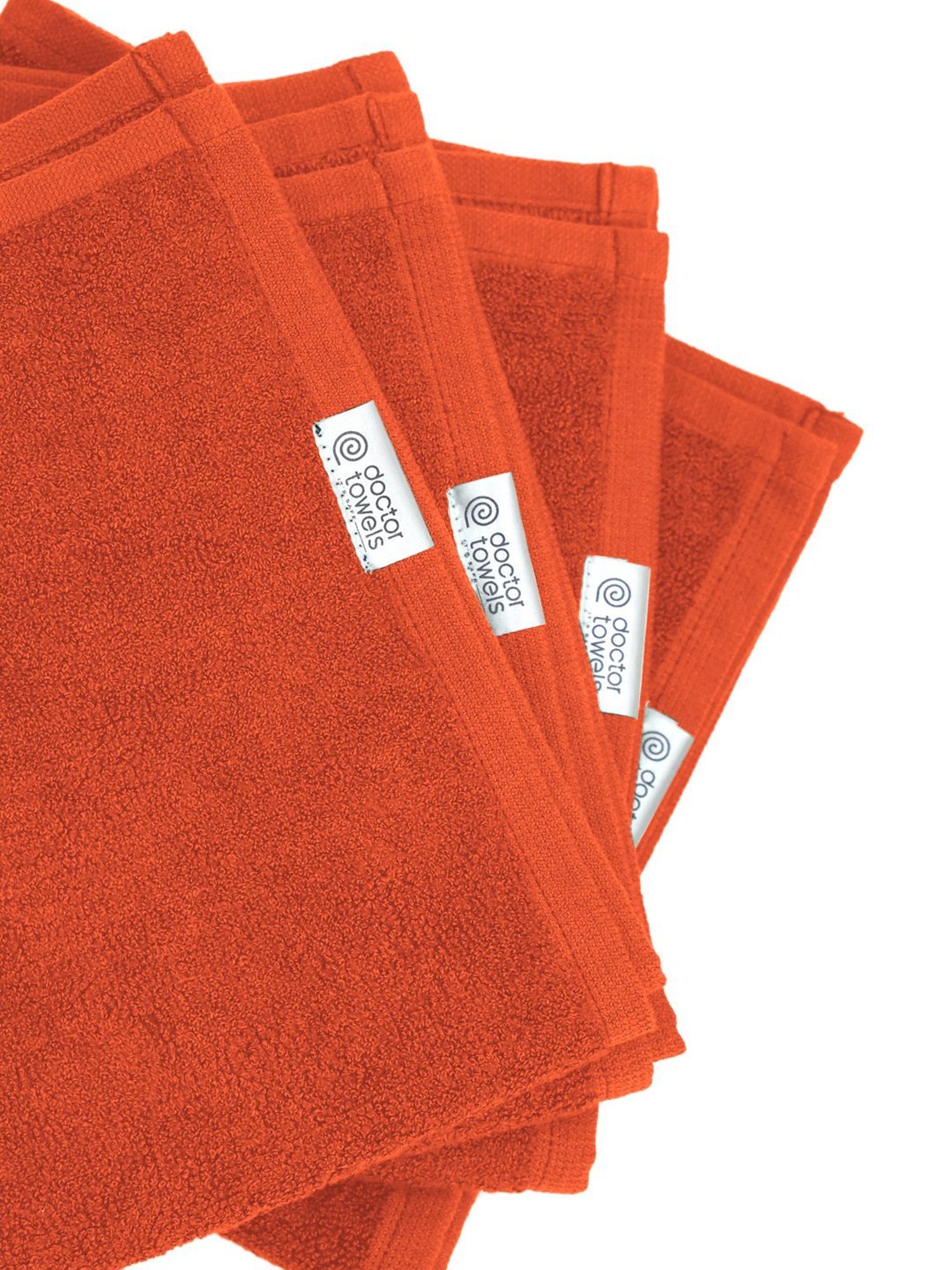 Doctor Towels Banana X Cotton Orange 550 GSM Viscose Face Towel (Set of 4)