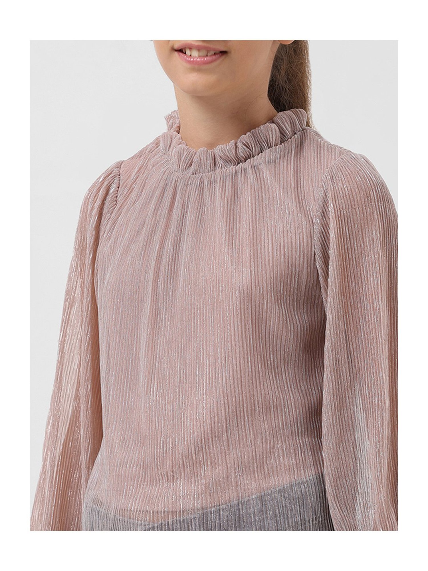 Tiny Girl Kids Pink Solid Top