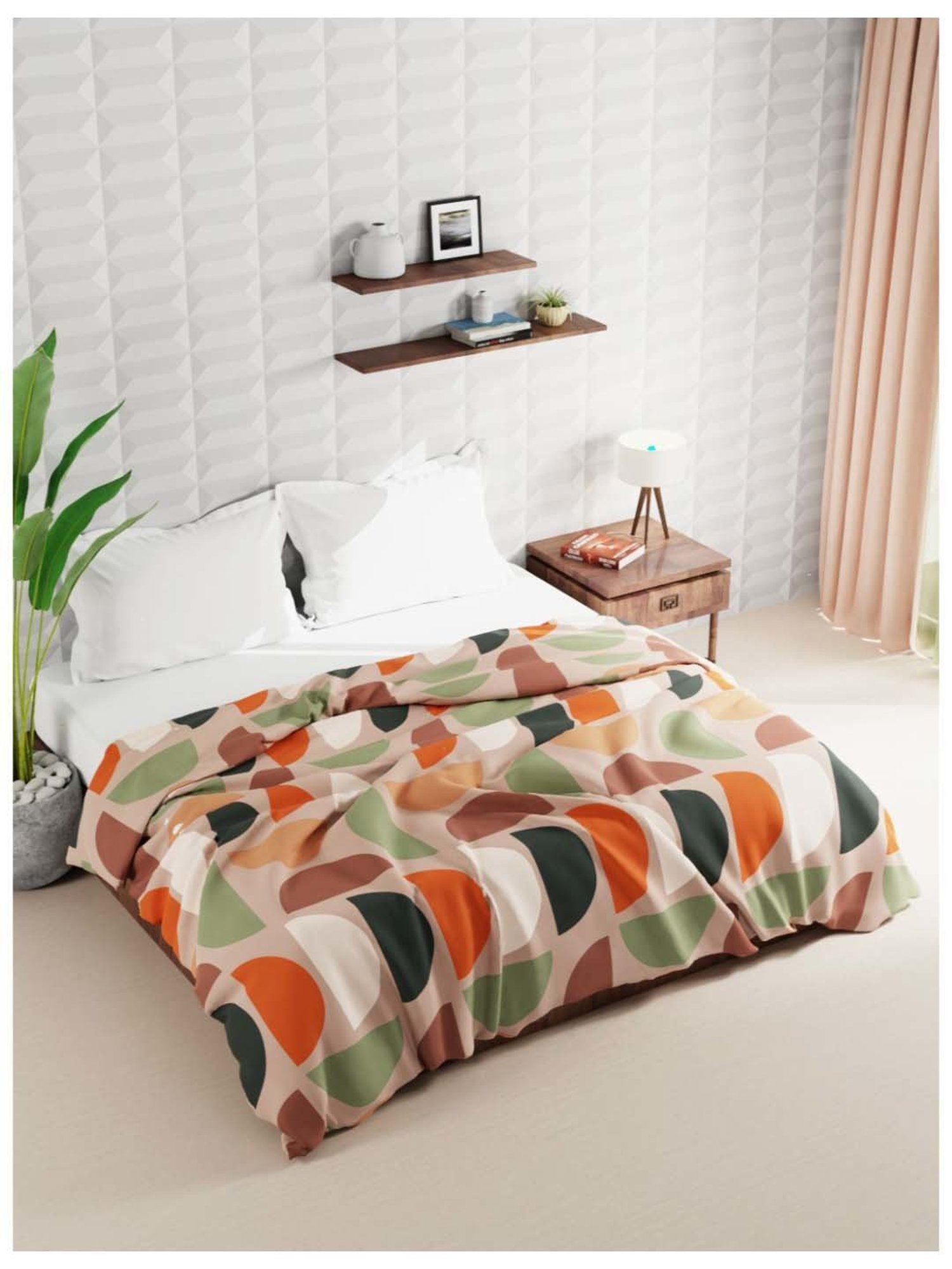 Bianca Rumba-Roll Brown Fibre 152 TC Double Comforter