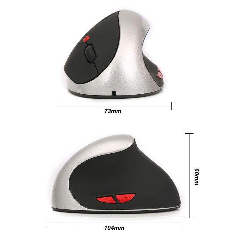 2.4G 2400dpi wireless vertical health mouse comes with charging human engineering hand vertical mouse black