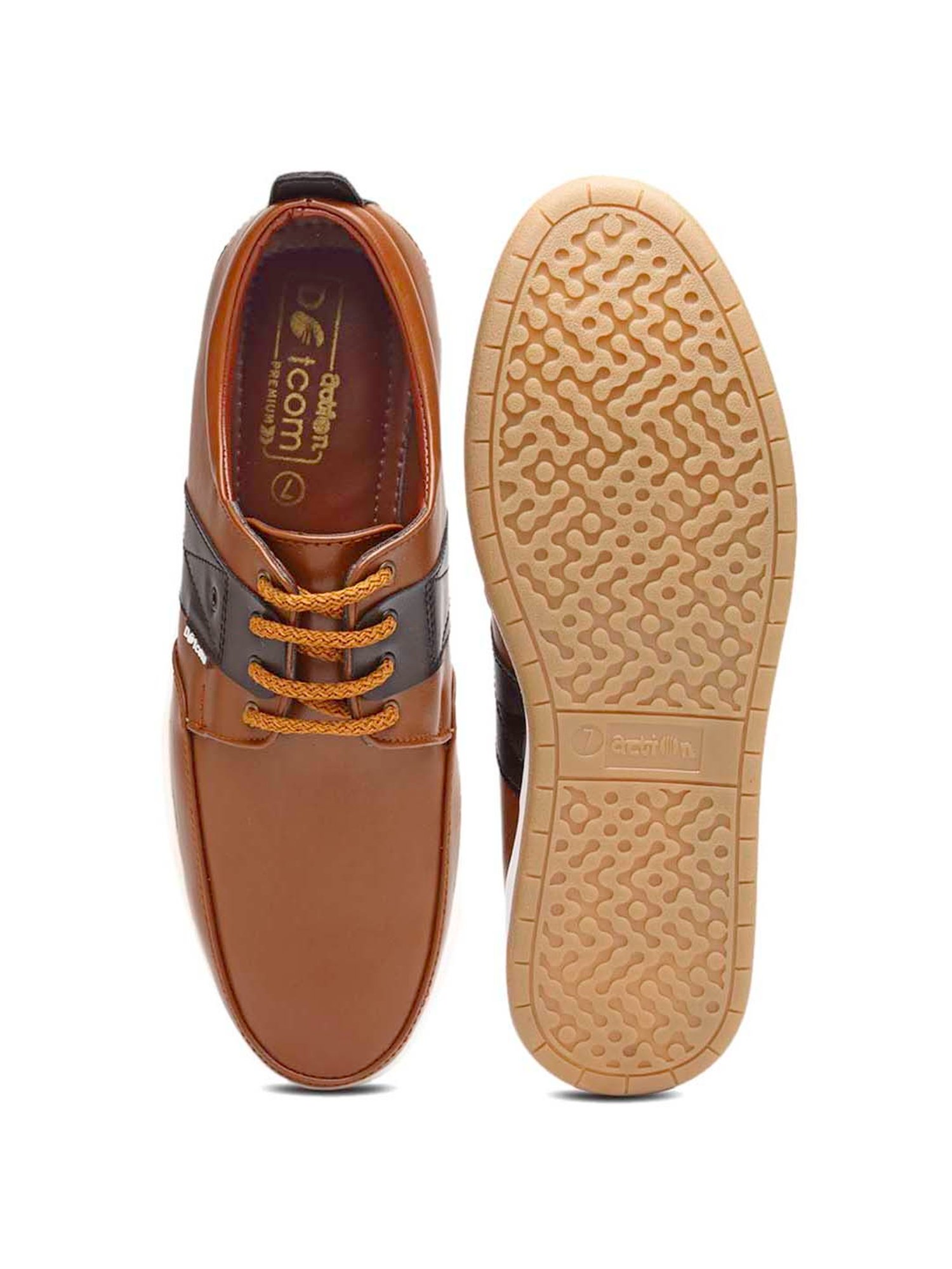 Action Men's Tan Derby Shoes
