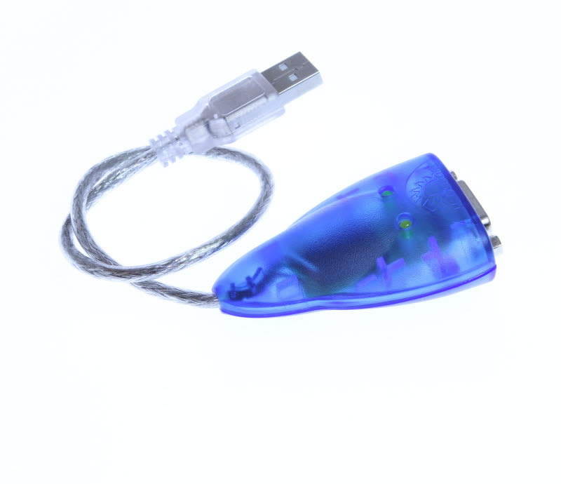 USBGear&reg; USB to Serial Adapter, 9-pin male, provides transmit & receive lights with FTDI chipset