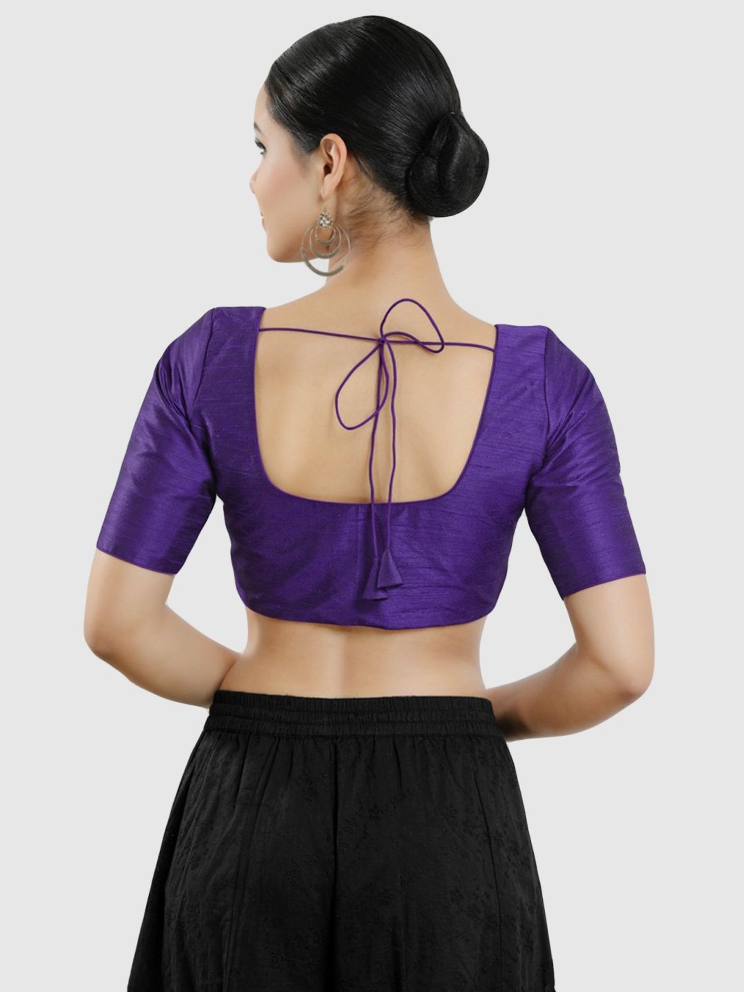 Salwar Studio Purple Plain Blouse