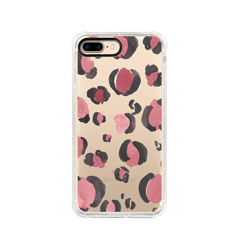 OTM Essentials Apple iPhone 8/7 Plus Hybrid Rugged Edge Clear Phone Case - Spotted Berry