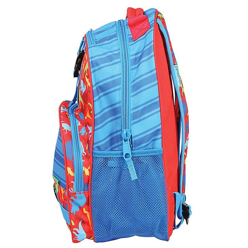 Stephen Joseph All Over Print Kids Backpack School Bag with Buckles, Adjustable Shoulder Straps, and 2 Mesh Pockets for Boys and Girls, Dinosaur