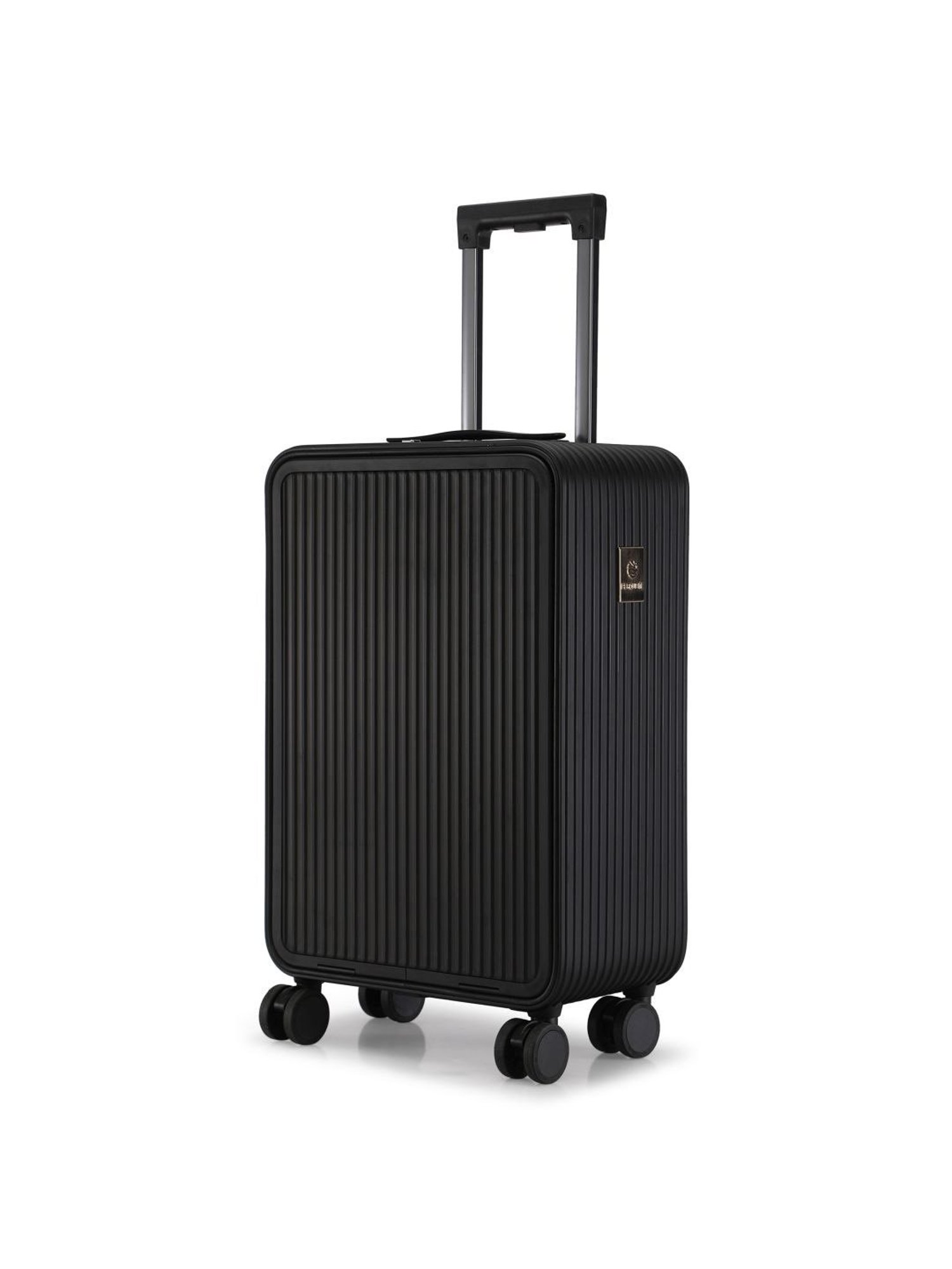 Perquisite Aluminium Trolly Black Textured Hard Cabin Bag - 56 cm