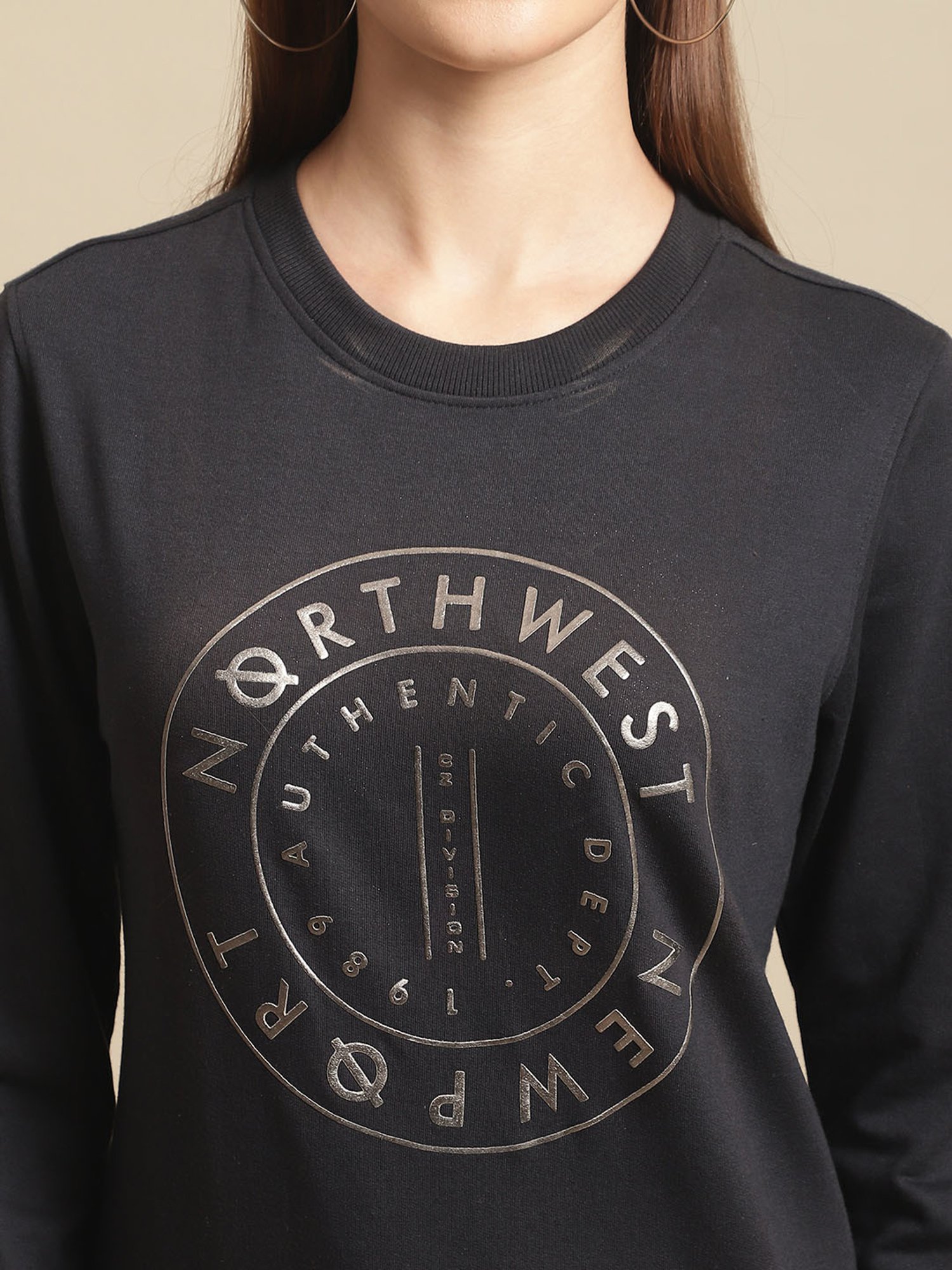 Crozo By Cantabil Dark Navy Printed Pullover