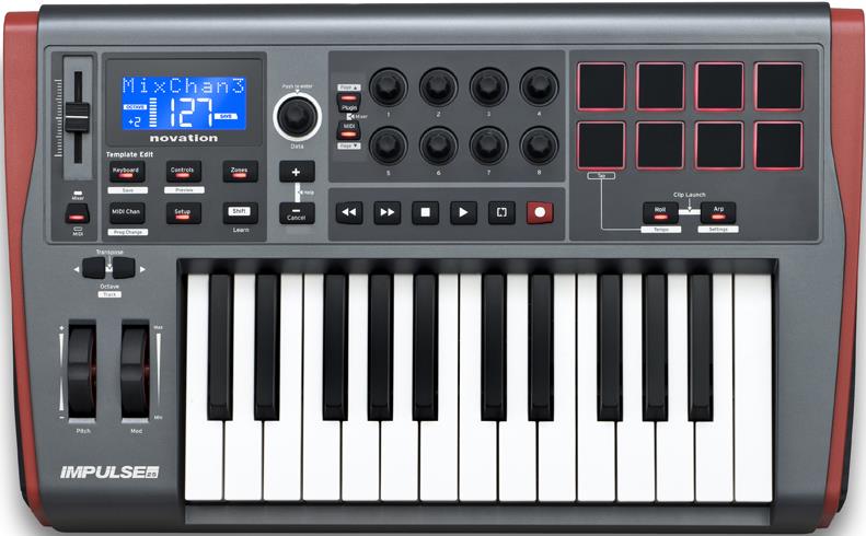 Novation Impulse 25 USB/MIDI 25-Key Keyboard Controller