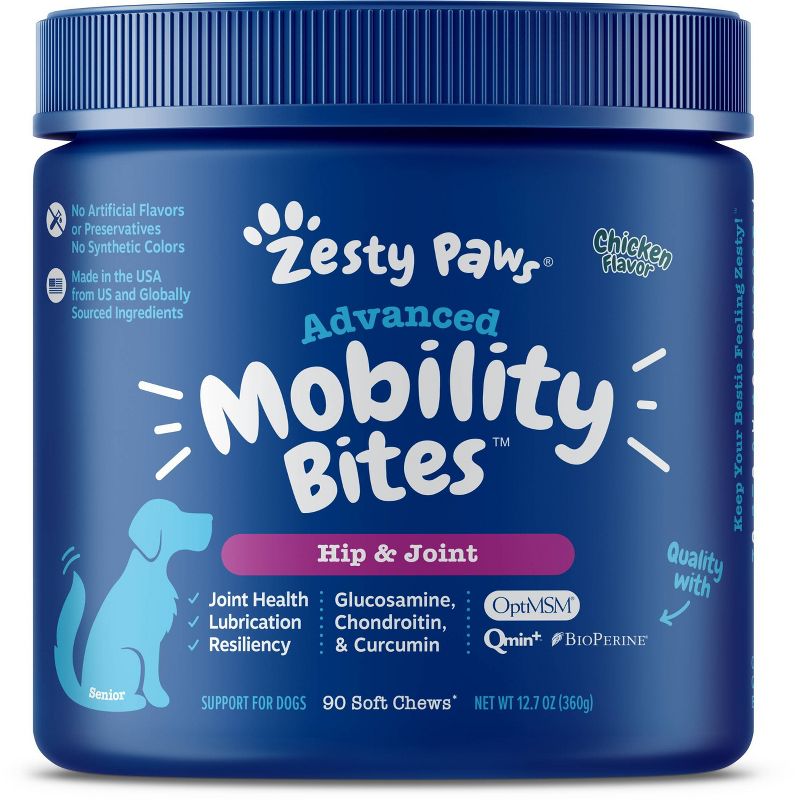 Zesty Paws Advanced Mobility Bites Chicken - 90ct
