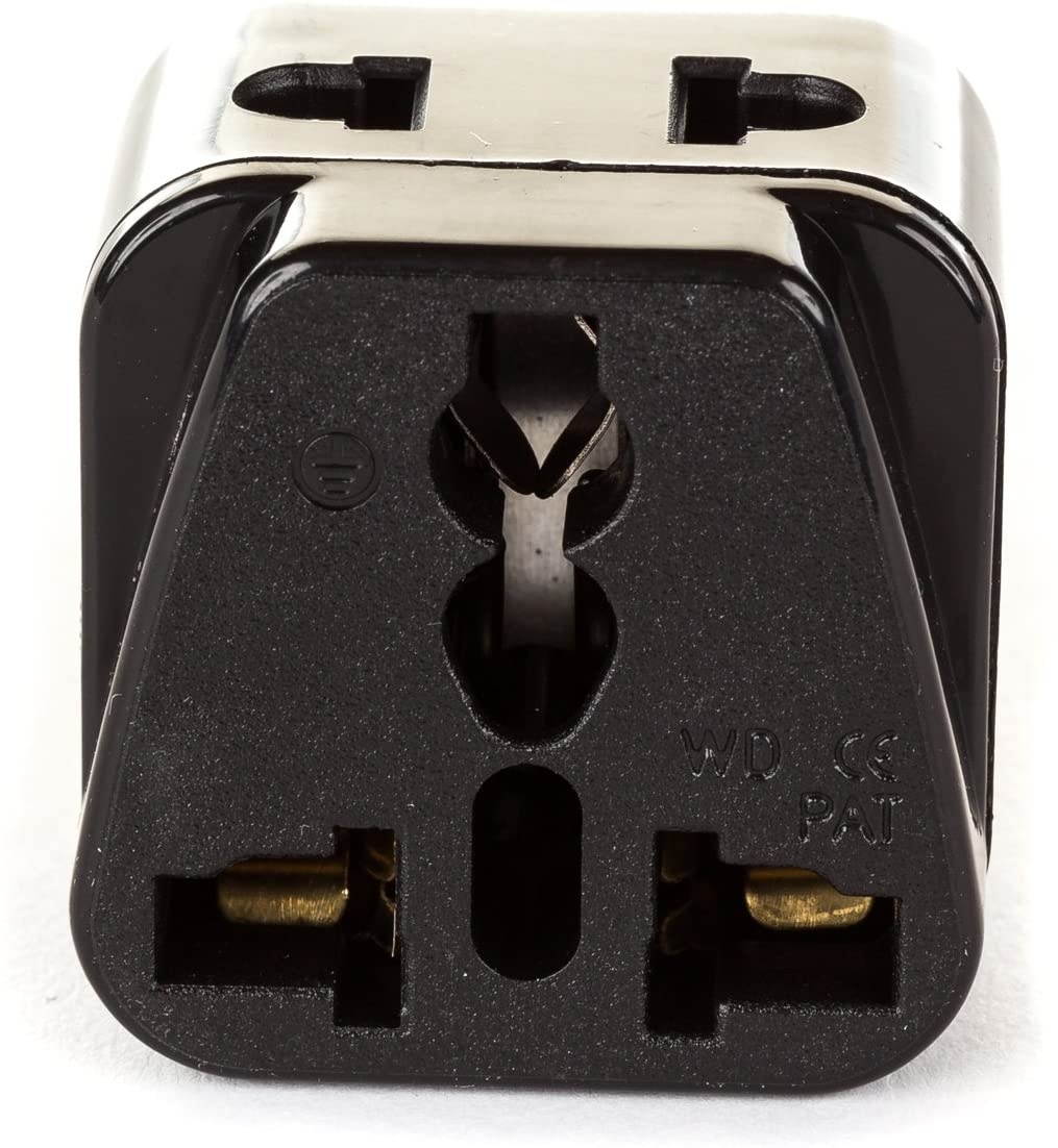 OREI 2 in 1 USA to Australia/China Adapter Plug - 2 Pack, Black