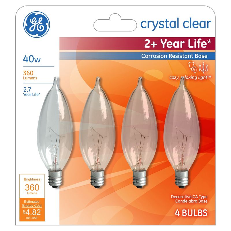 General Electric VintaDeco CAC Spiral Clear LED Light Bulb White