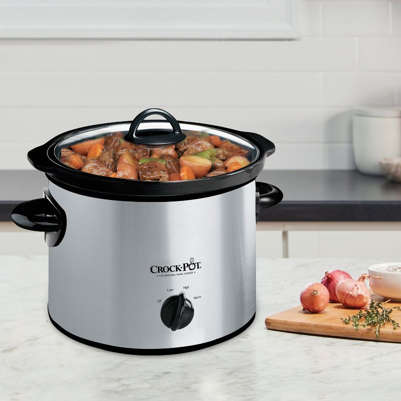 Crock-Pot 3qt Manual Slow Cooker - Silver